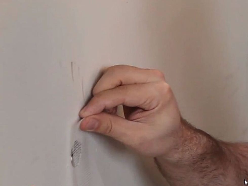 How to repair a small hole in drywall B+C Guides