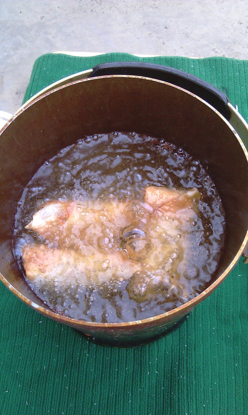 Place egg rolls into deep fryer 2-4 minutes or until golden brown.