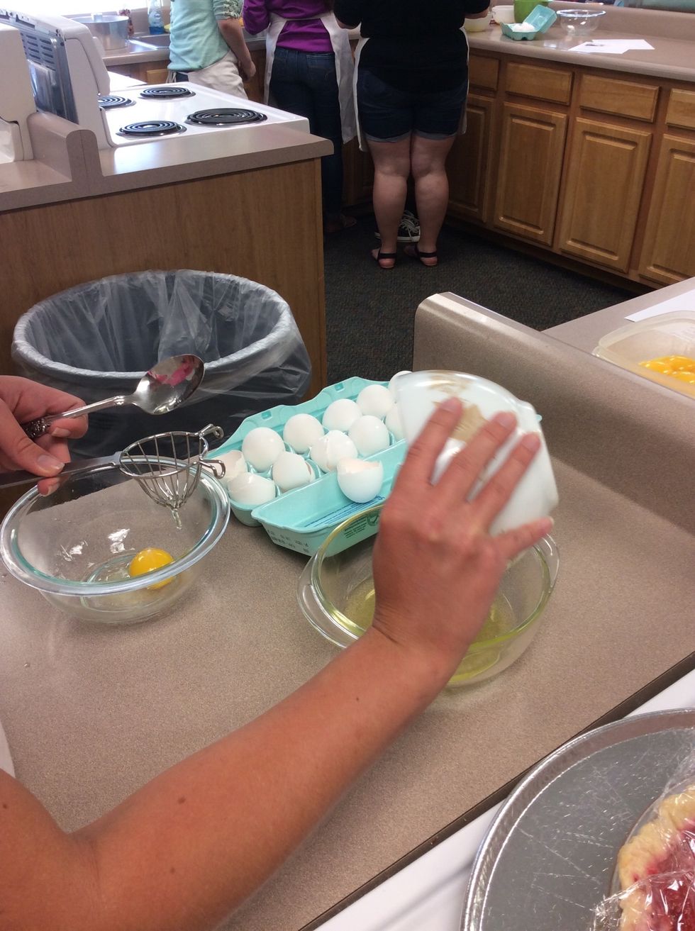 Place egg whites in a bowl