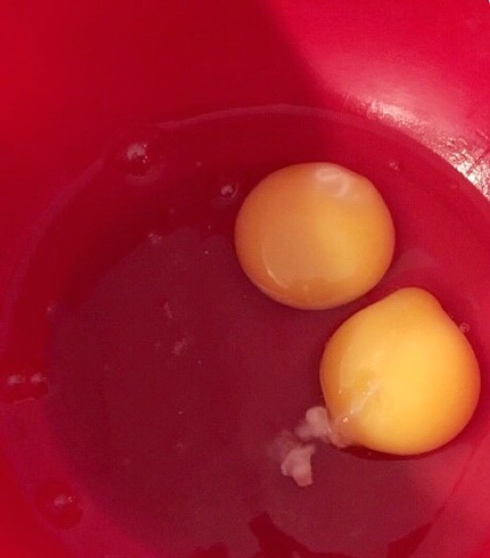 Place eggs in a bowl.