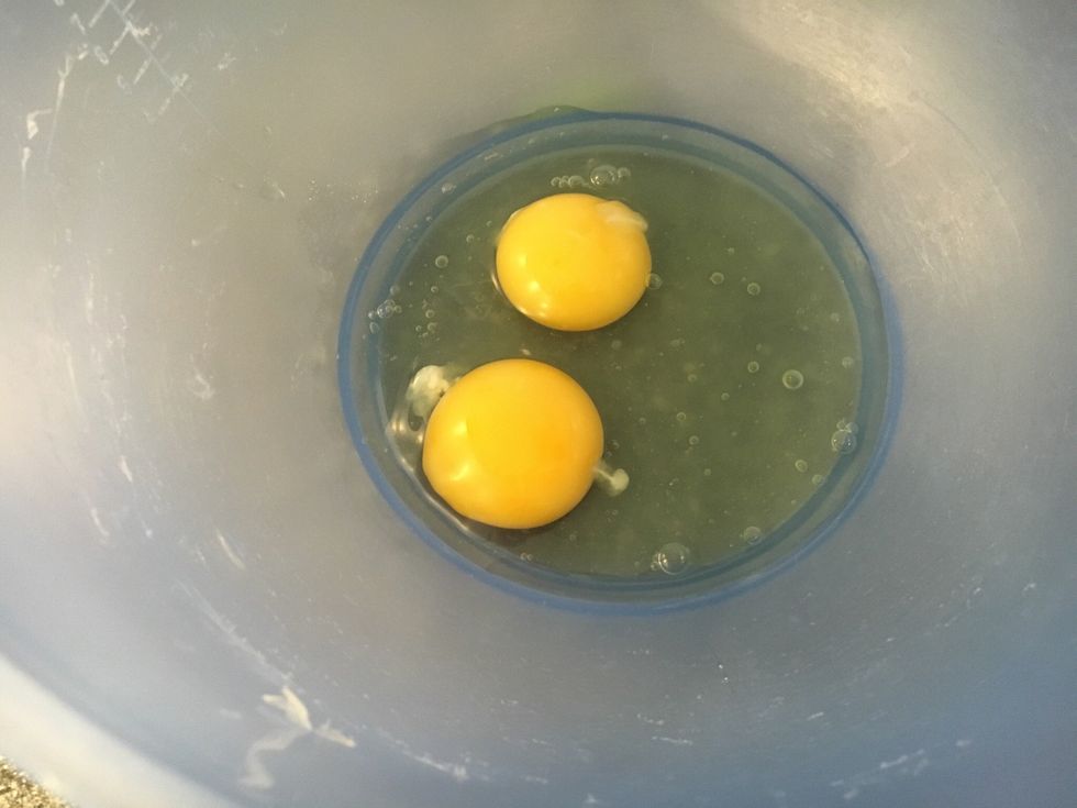Place eggs in a bowl.