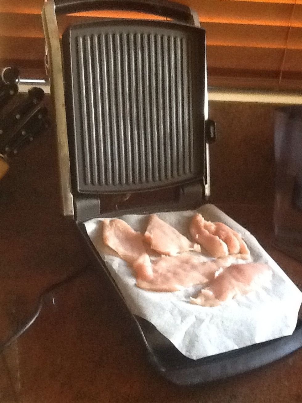 Place fillets on paper in grill
