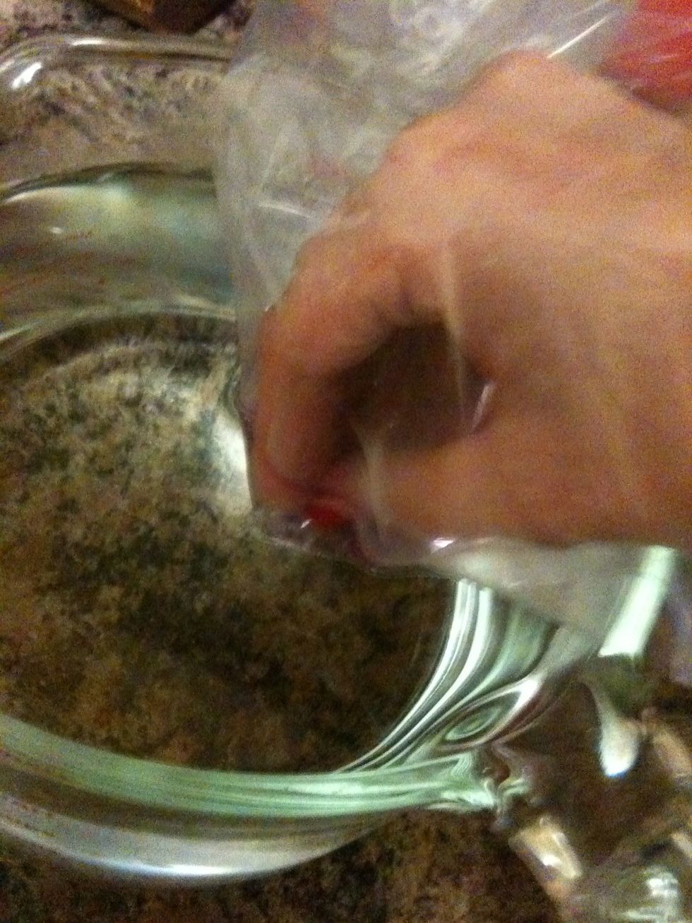 Place fingers in bag and wait at least 15 minutes
