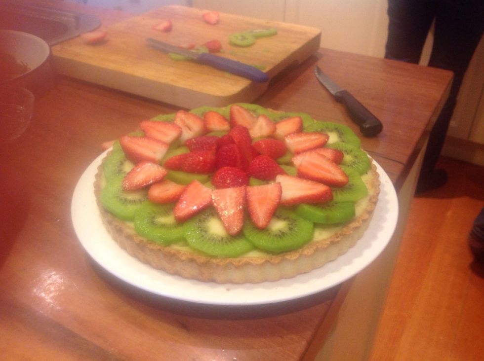 Place fruit on top however you want