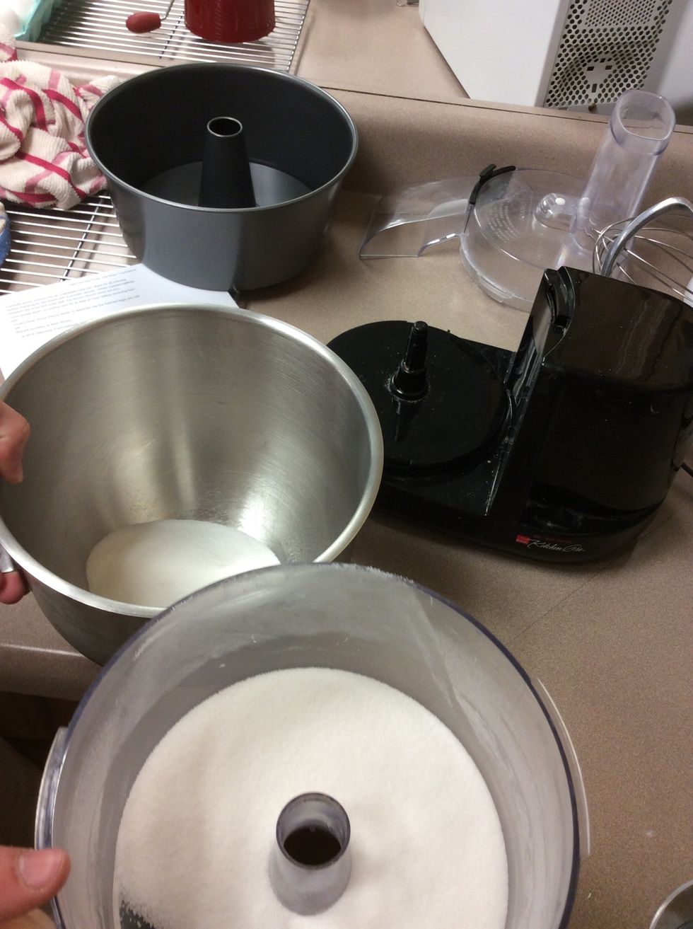 Place half the sugar in a separate bowl