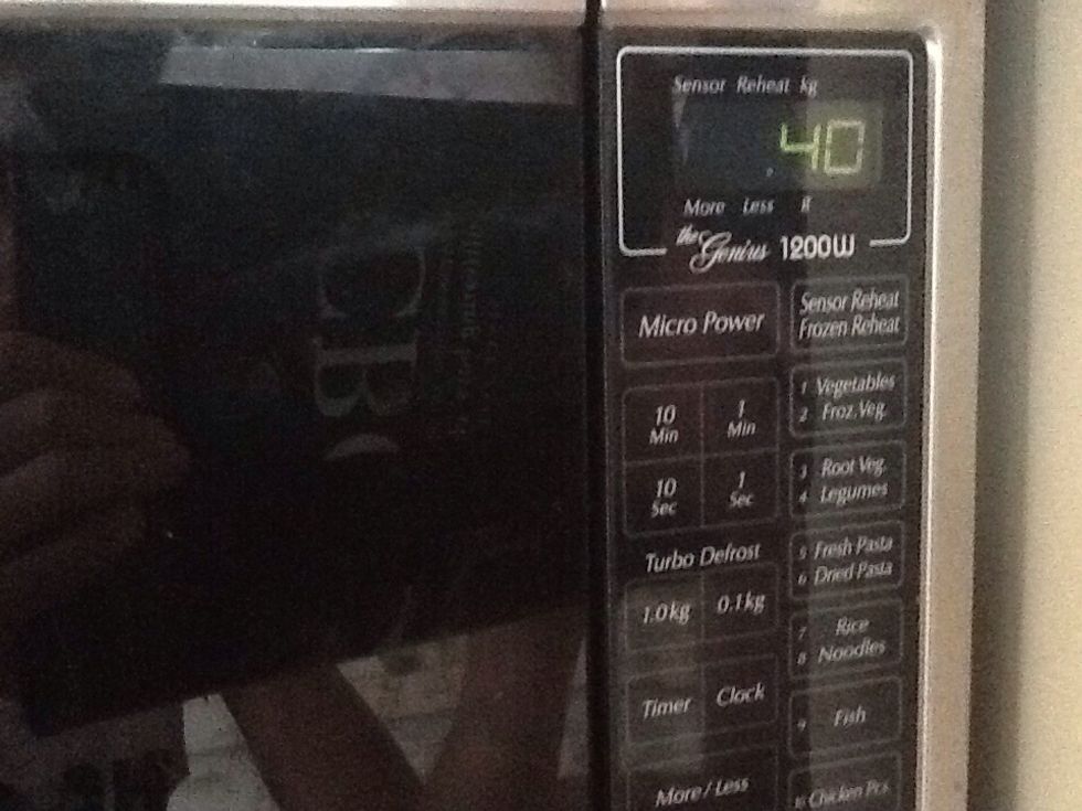 Place hard tacos in microwave for 40 seconds to make them warm and crisp.