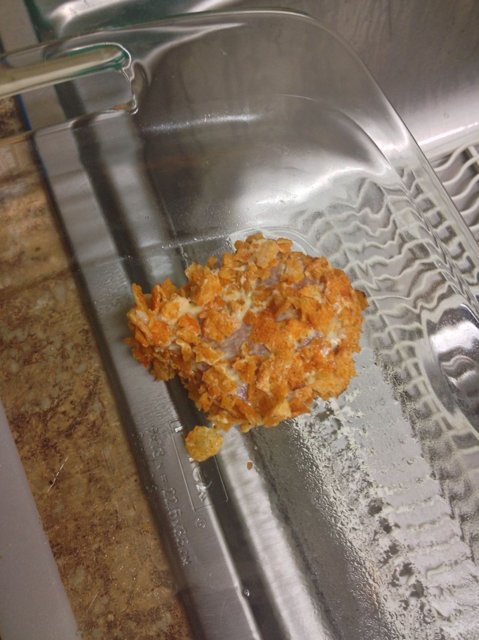 Place in a lightly sprayed glass baking dish or cookie sheet.