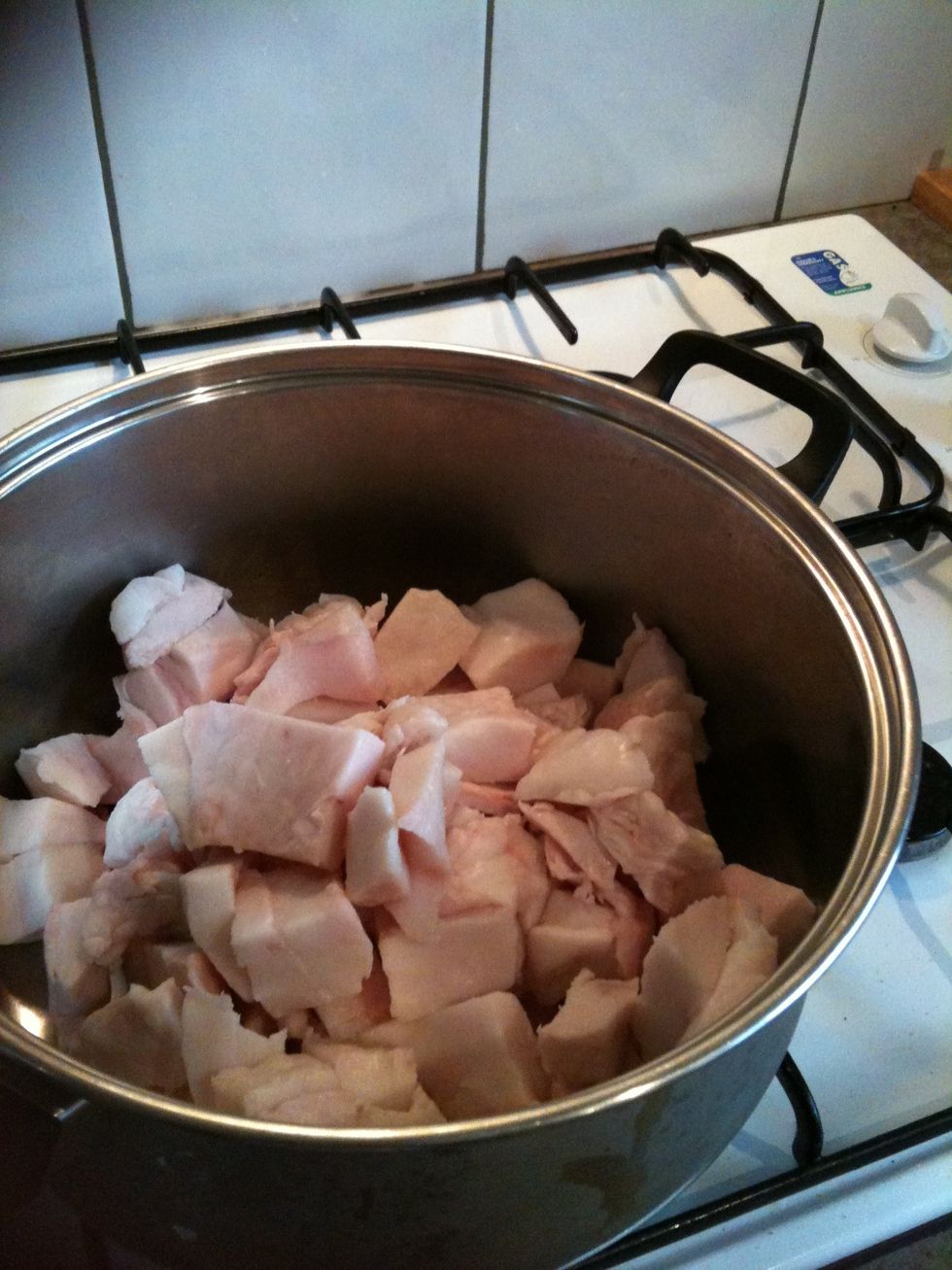 Place in a pot on the stove, with the heat on low to medium.