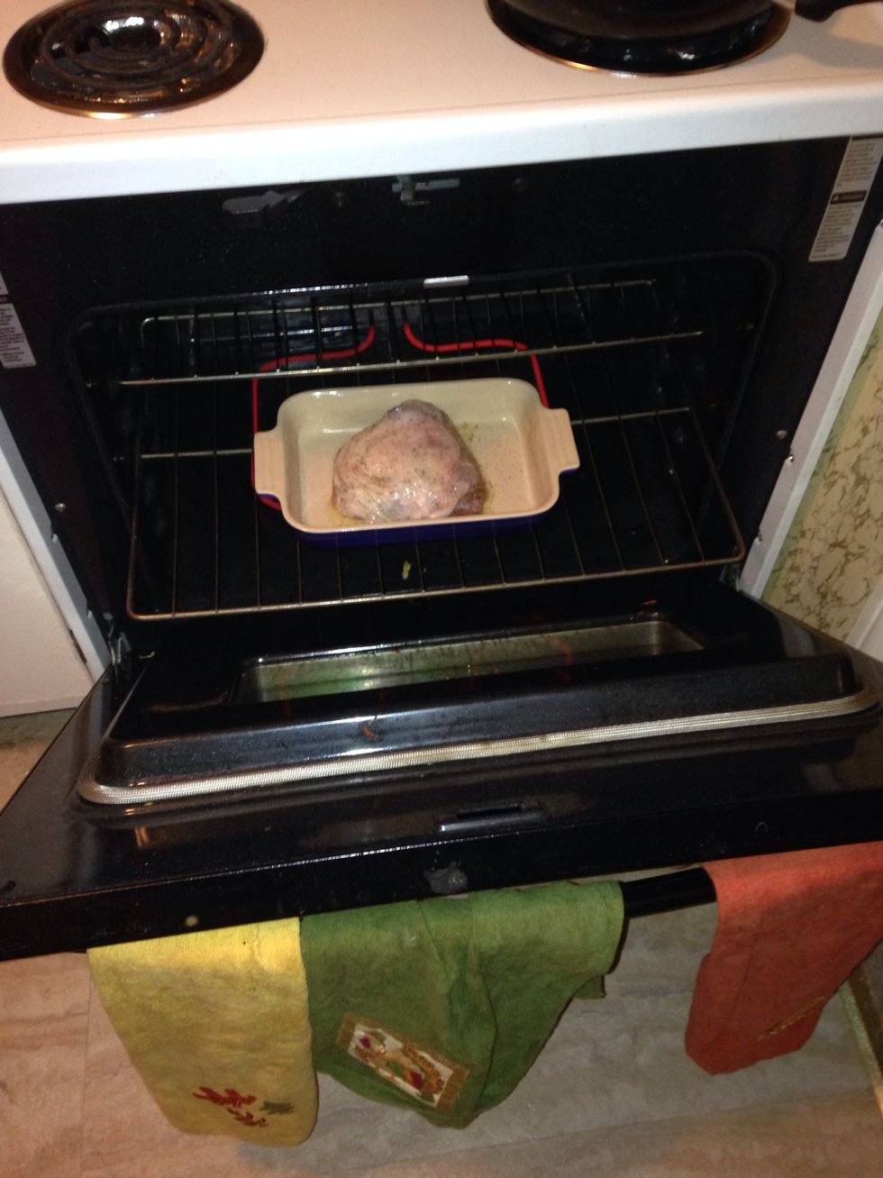 Place in a preheated oven at 325 degrees in the center of the oven