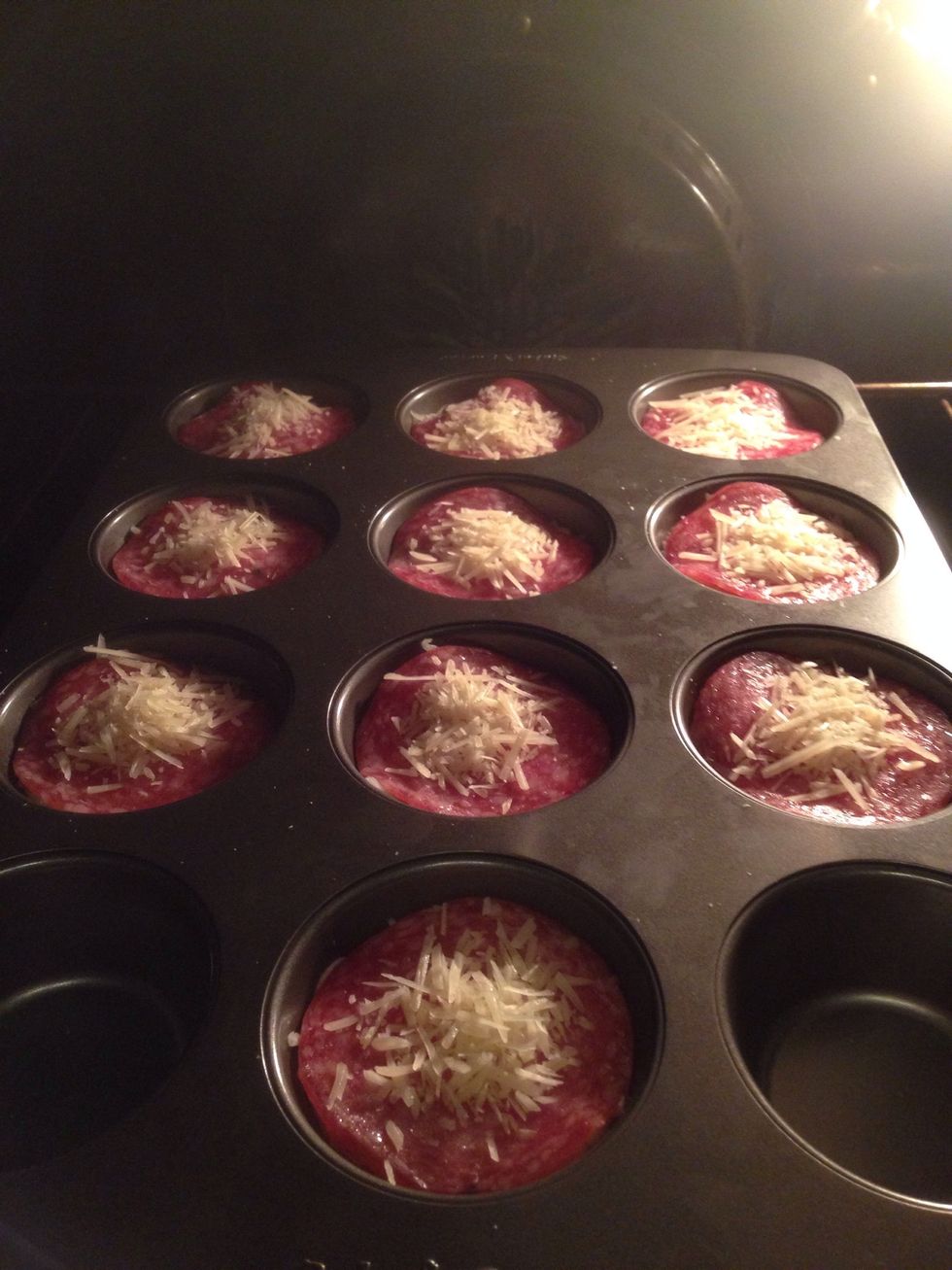 Place in a preheated oven at 450 F.