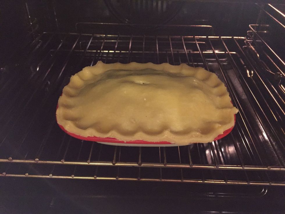 Place in a preheated oven for 40 or so minutes