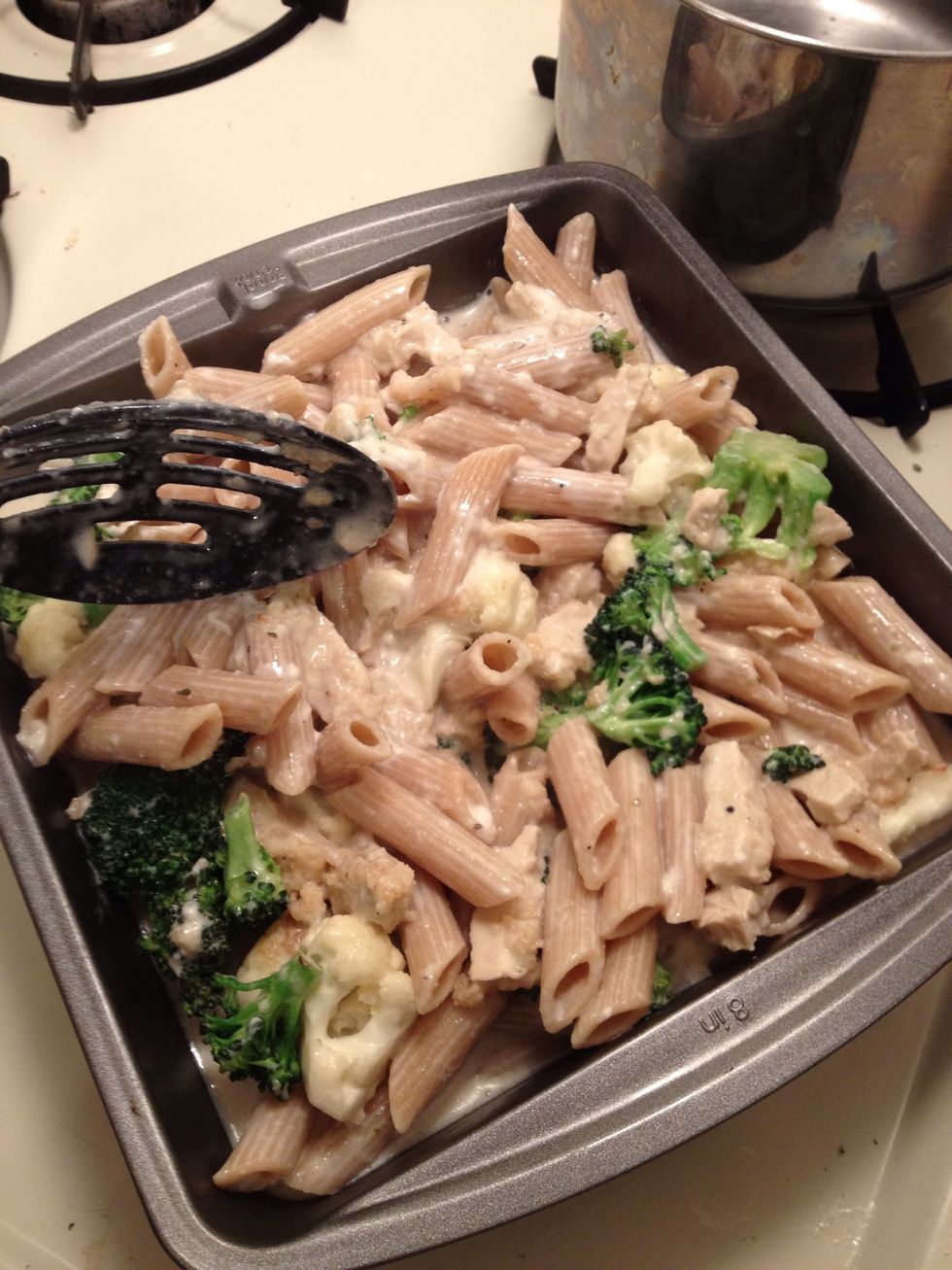 Place in baking pan ...