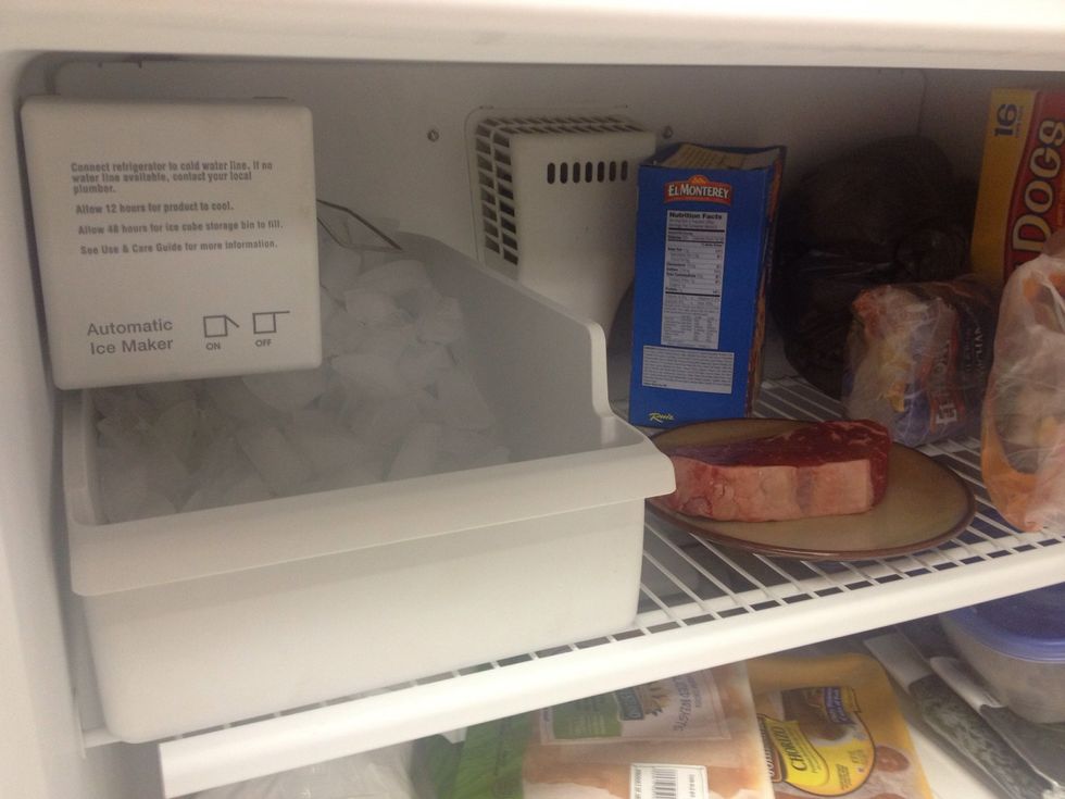 Place in freezer. Check every ten minutes until it is very very firm.