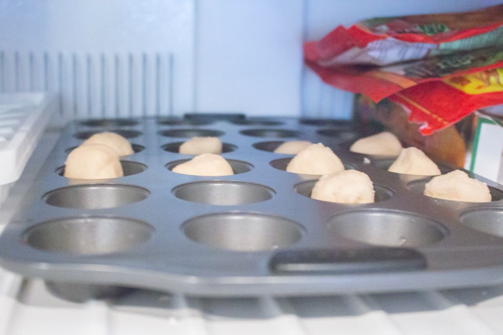 Place in freezer for 10 minutes to firm up the dough.