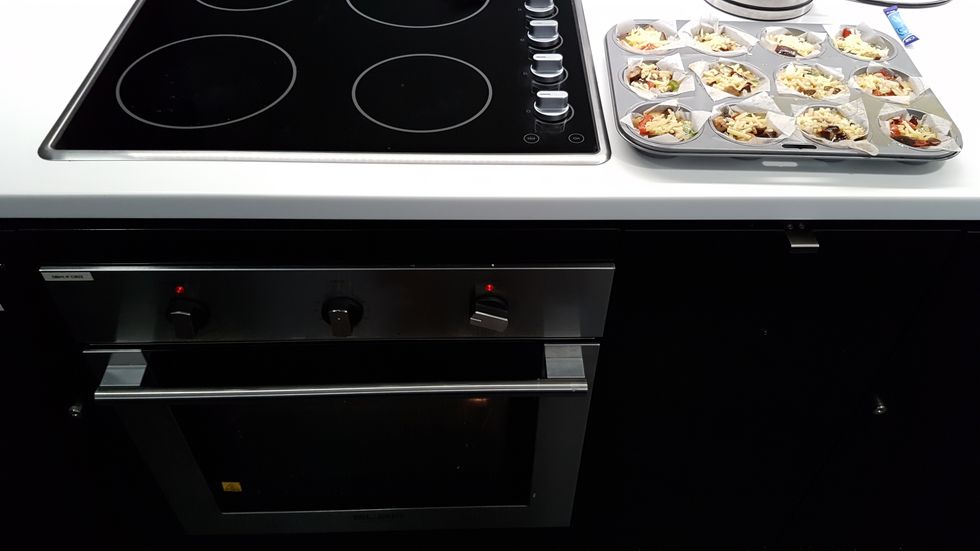 Place in heated oven until golden brown on top