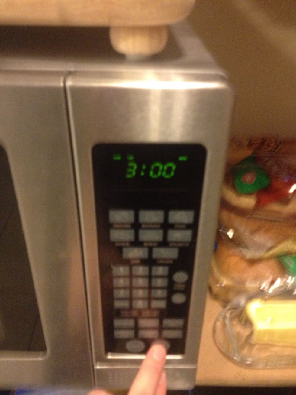 Place in microwave for 3 minutes