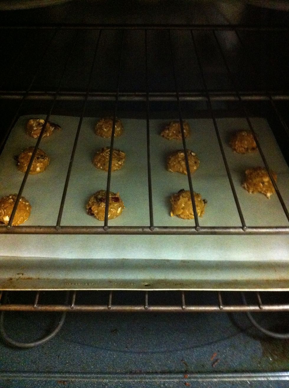 Place in oven and bake for 17 minutes
