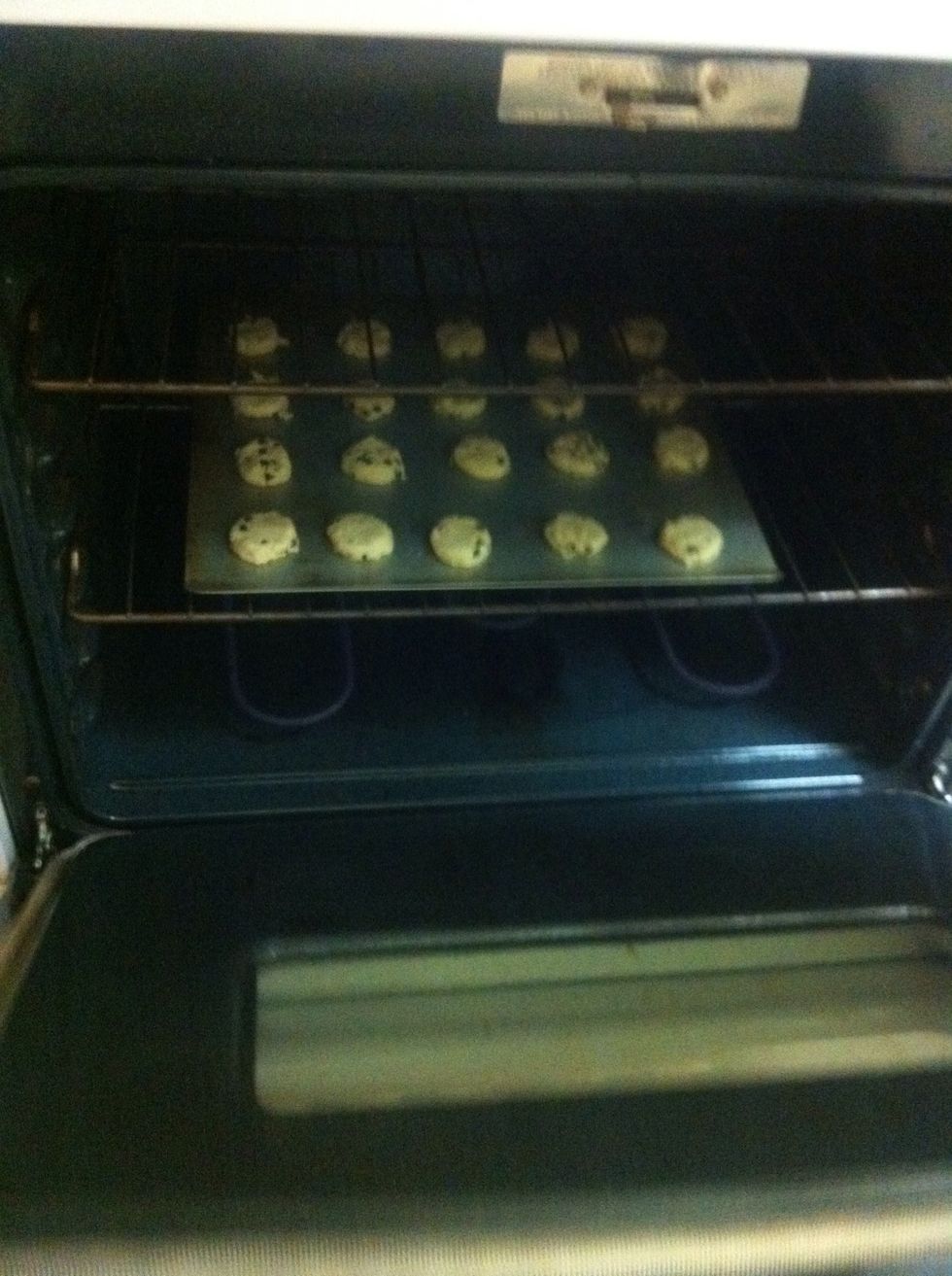 Place in oven and bake for 8 minutes