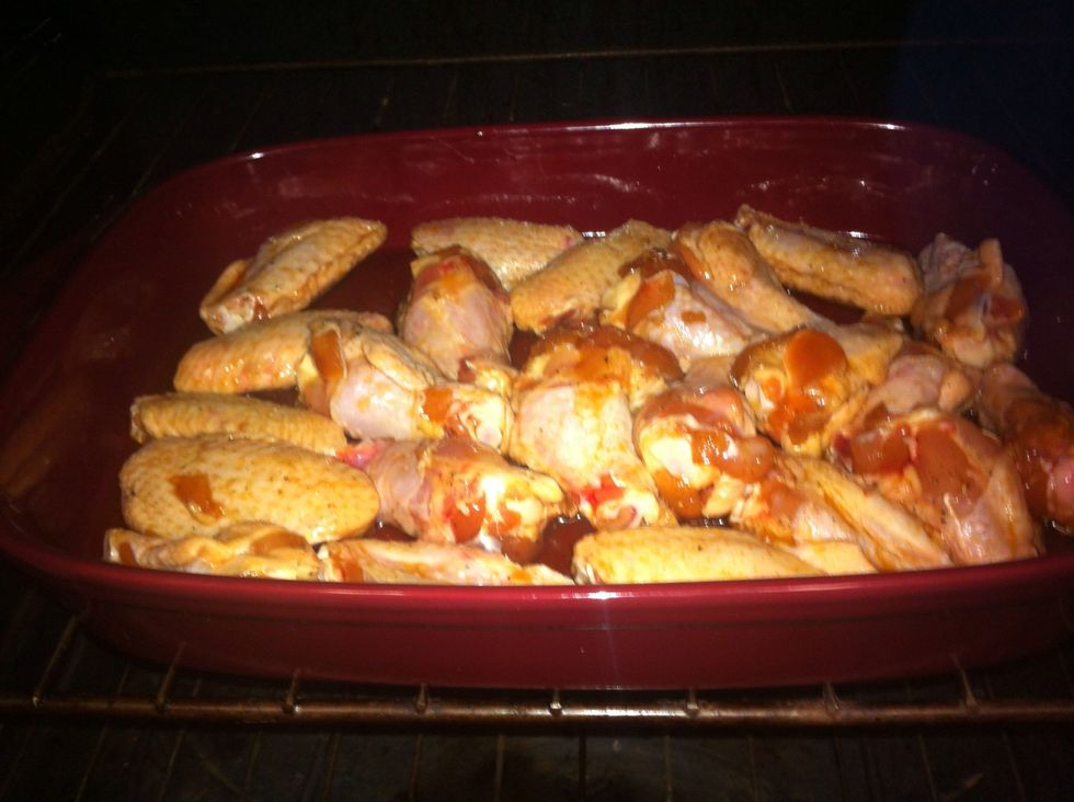 Place in oven for 10-15 minutes or until browned.... 350 degrees