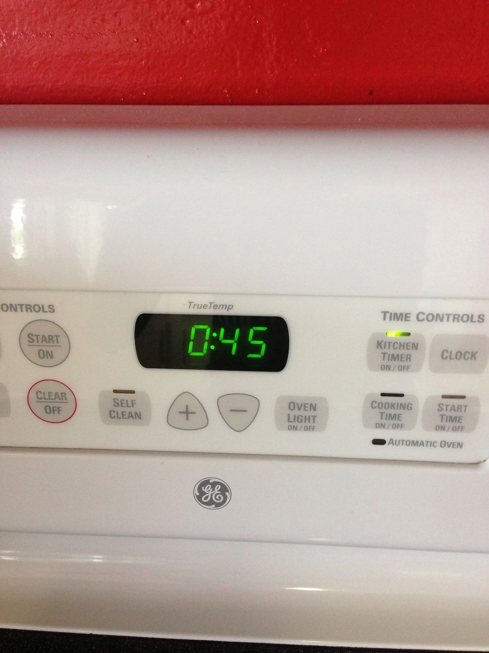 Place in oven for 30-45 minutes.