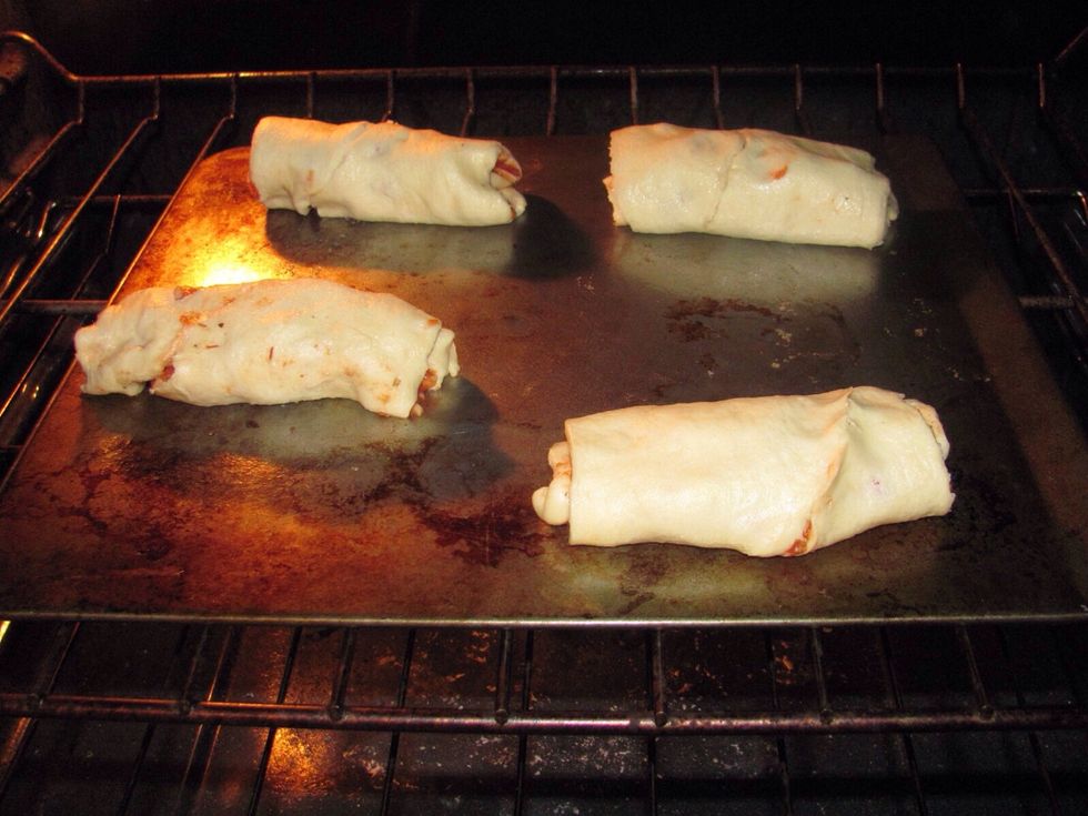 Place in oven for about 15 minutes or until golden brown