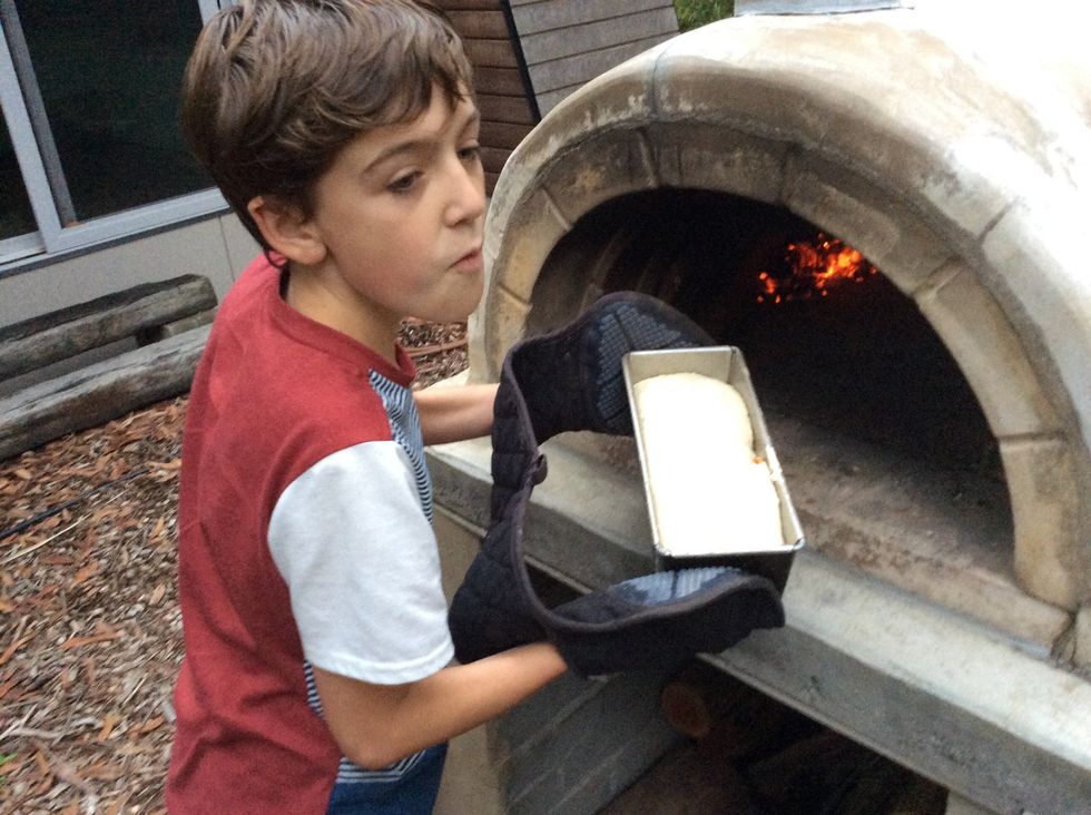 Place in oven. (I used my pizza oven, but that's not necessary)