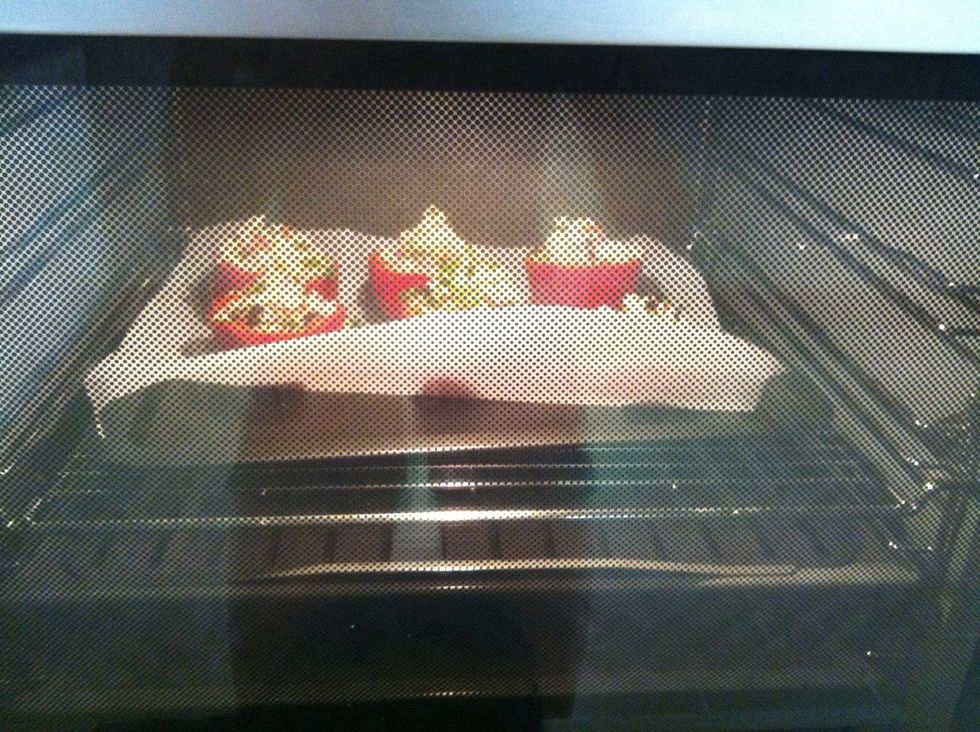 Place in oven on 180 degrees fan forced