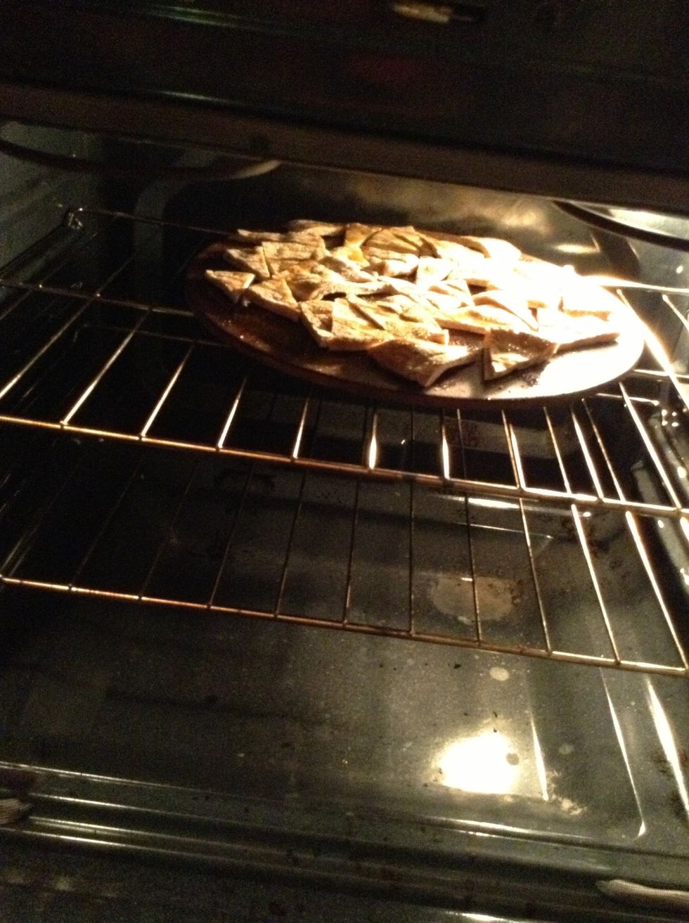 Place in oven on top rack
