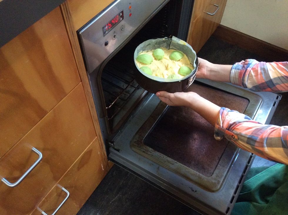 place in oven...