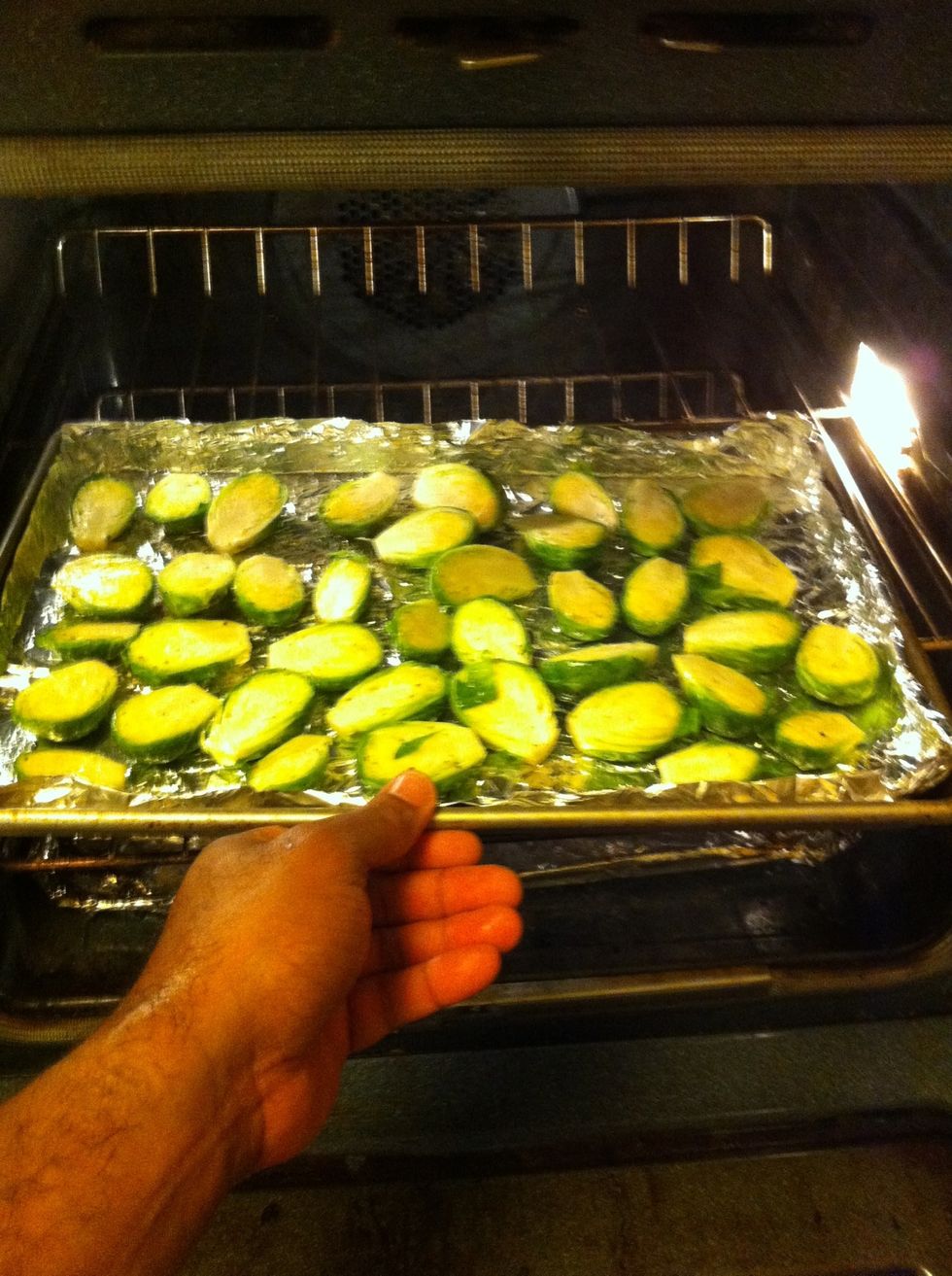 Place in Pre-heated 400 degree oven.