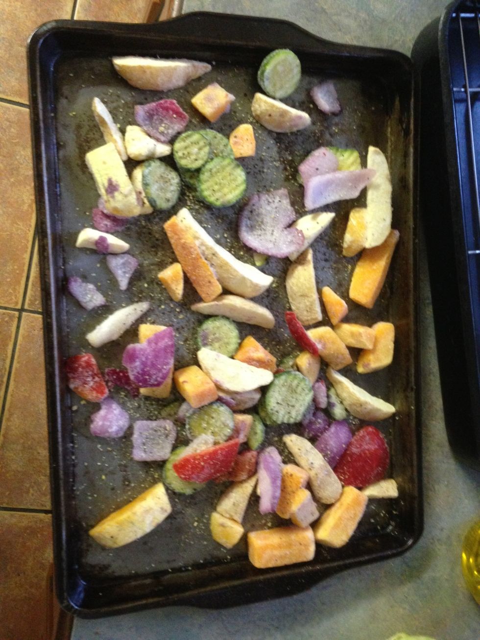 Place in prepared pan (I use spray n bake to grease my pans)