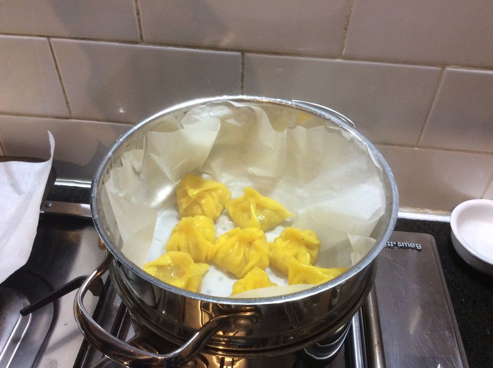 Place in Steamer lined with baking paper and steam for 15 minutes