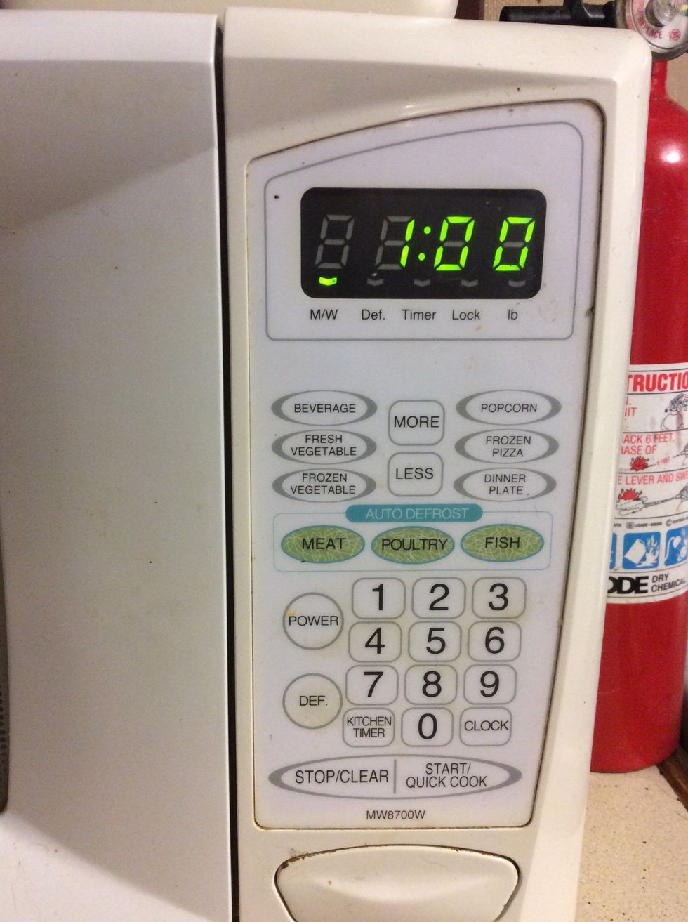 Place in the microwave for 1 minute.