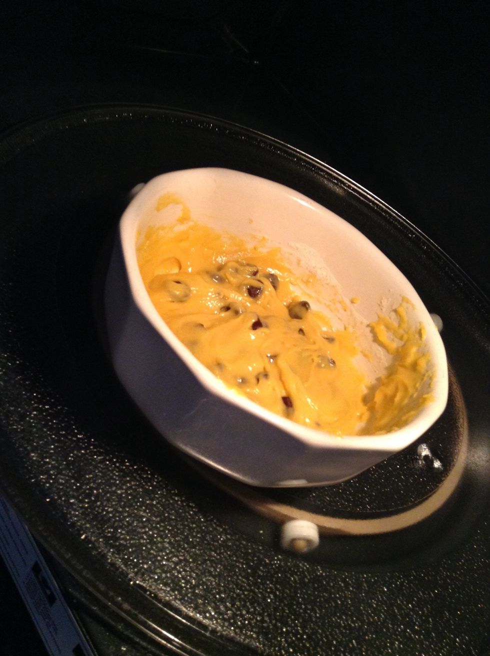 place in the microwave for 40-60 seconds