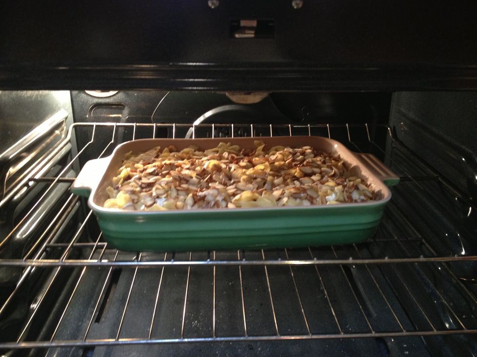 Place in the oven and bake until firm, about an hour.