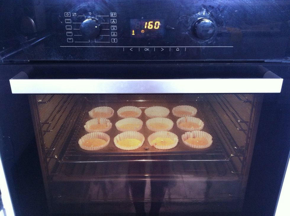 Place in the oven at 160 for 15-20 minutes