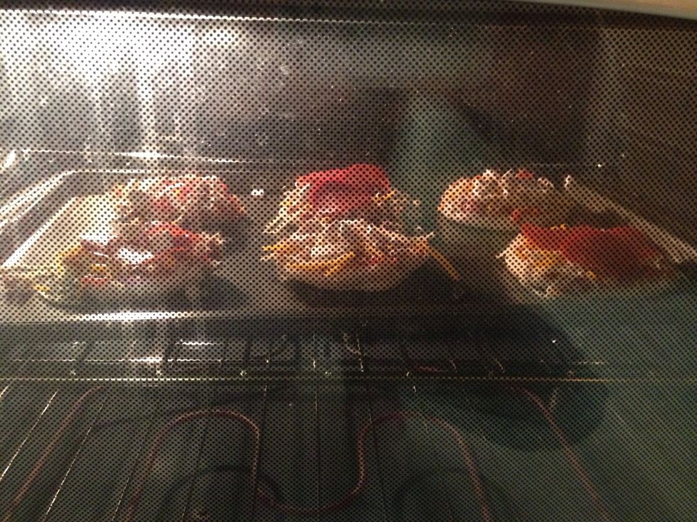 Place in the oven at 400 degrees for 8-10 minutes.