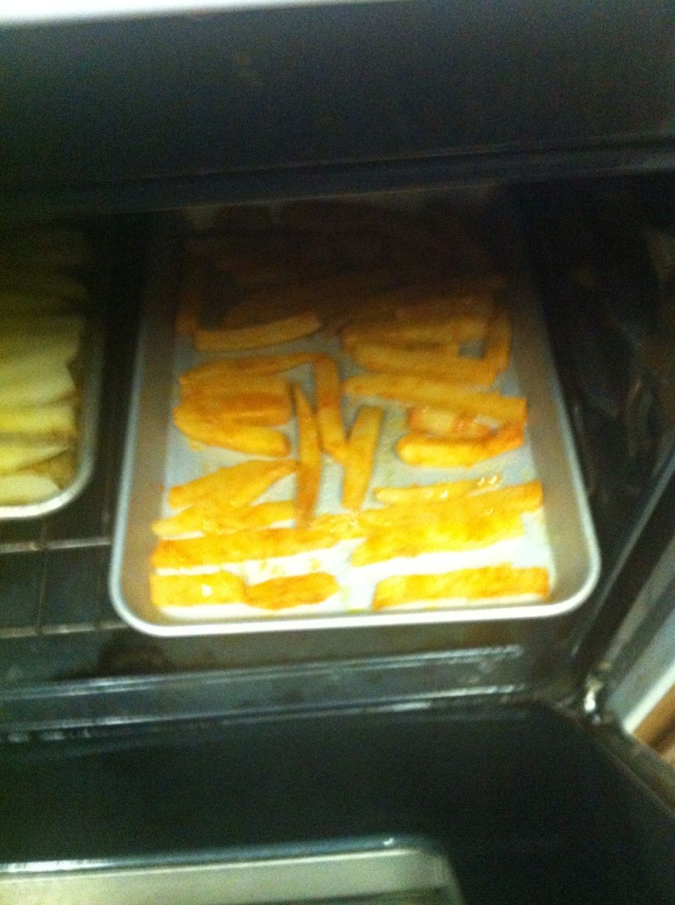 Place in the oven for 10 minutes... After that, flip for 10 more minutes or longer.