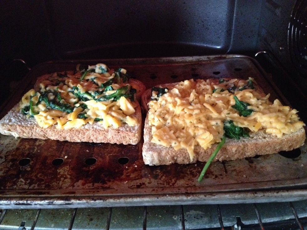 Place in toaster oven on 400 for 2 mins