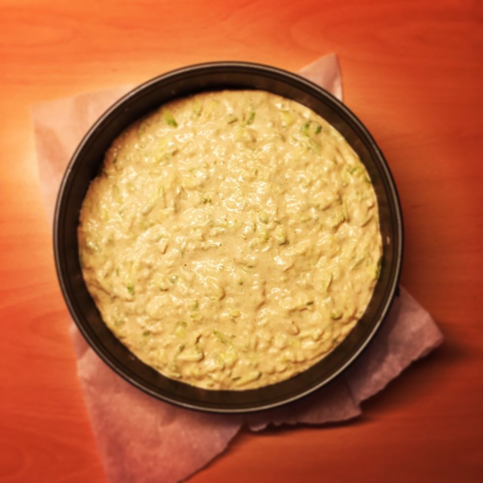 Place in tray and bake in 170 C for 45 minutes