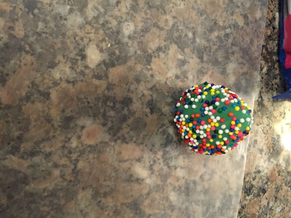 Place in wax paper to dry