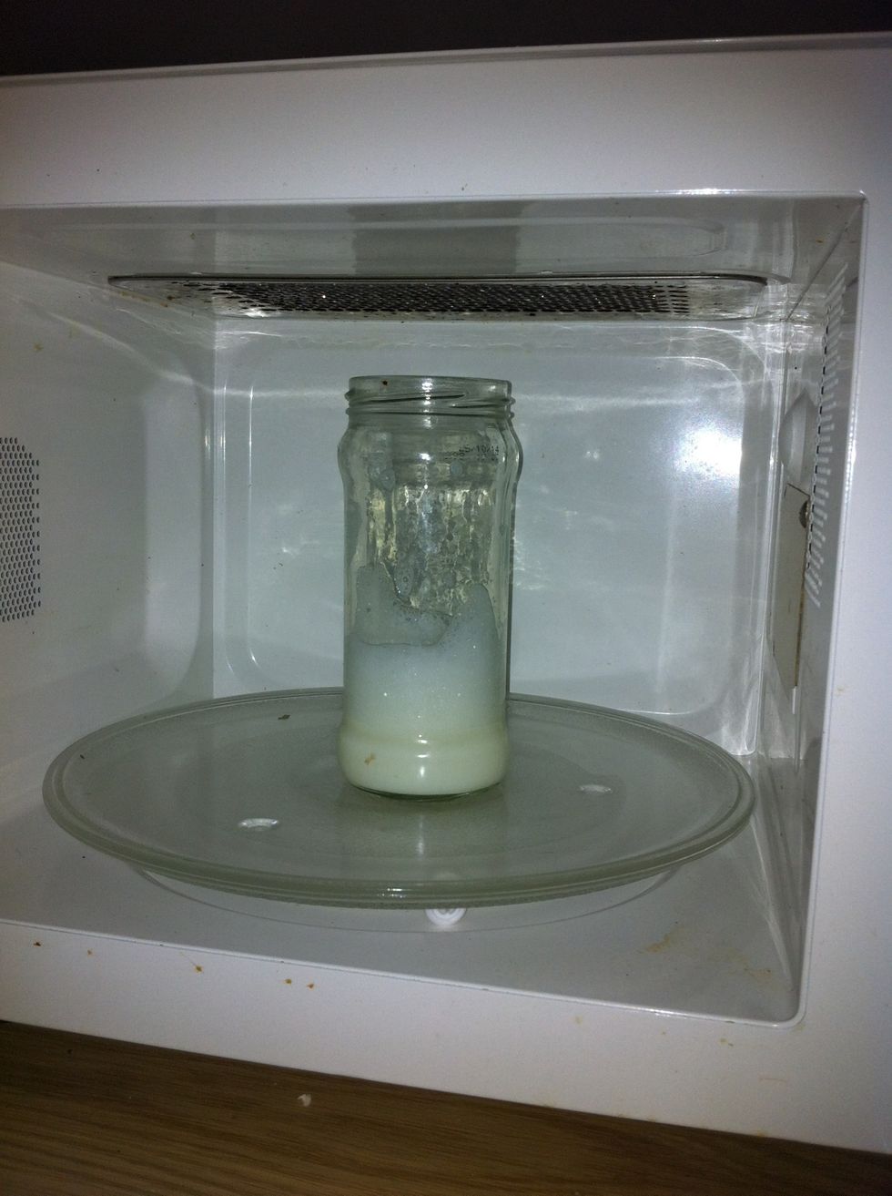 Place into microwave.