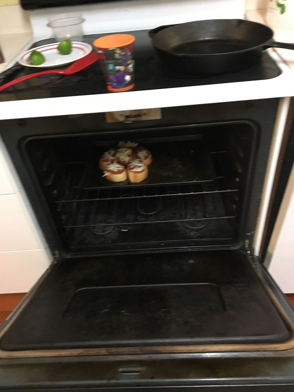 Place into oven and cook for 10min. Serve warm/hot