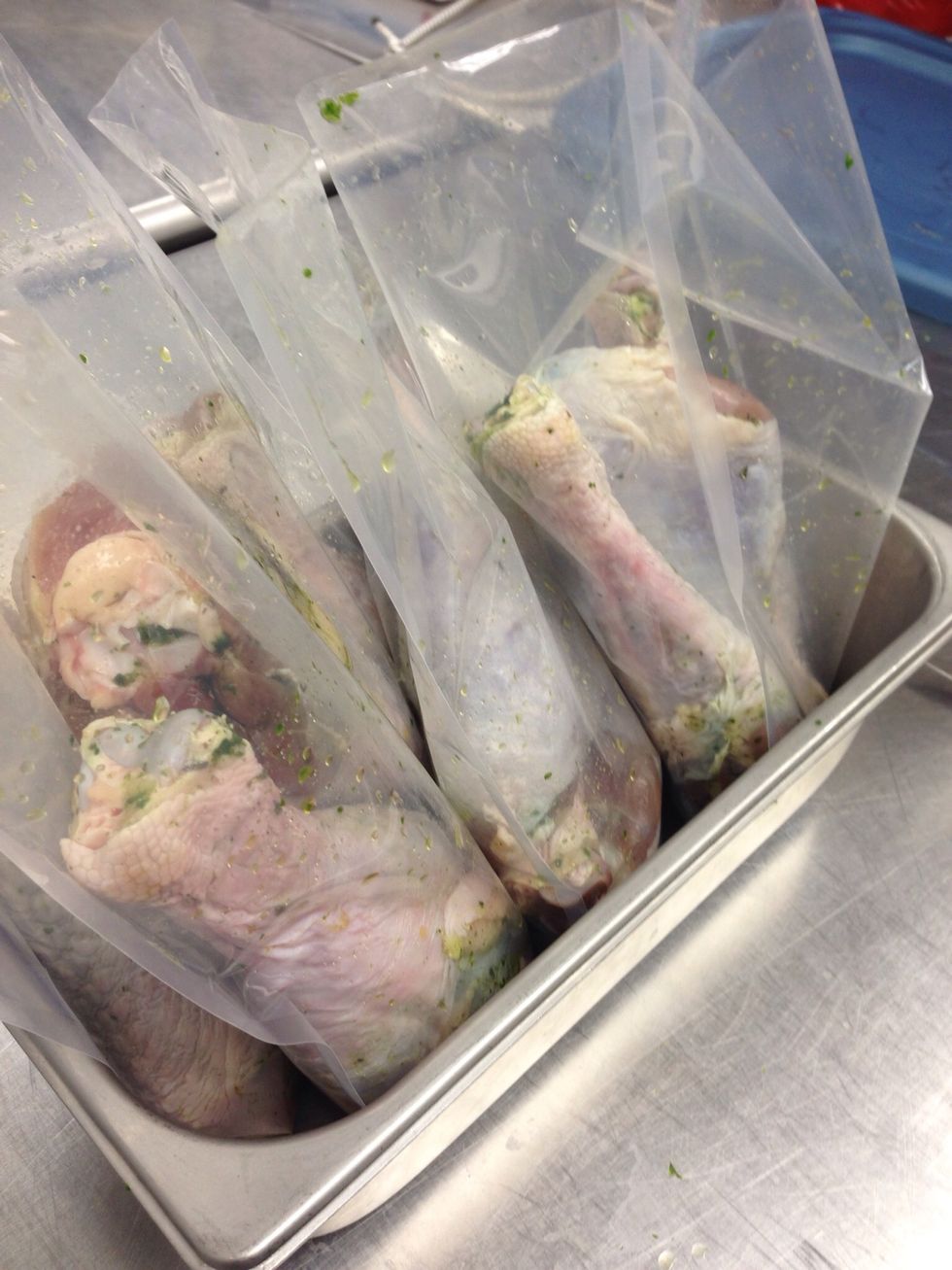 Place into sous vide bags.