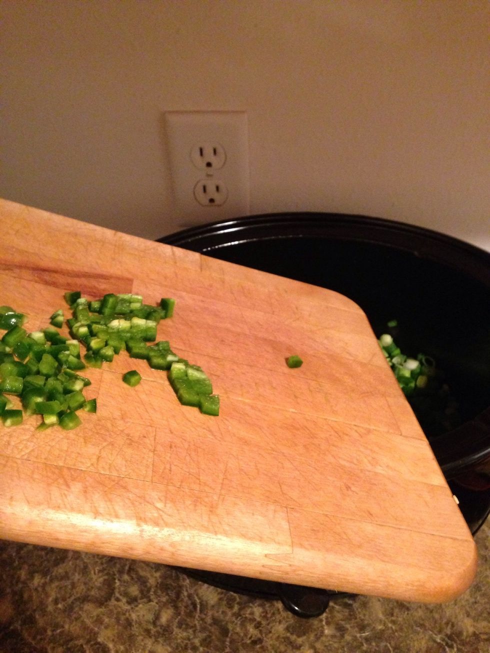 Place into the crock pot.