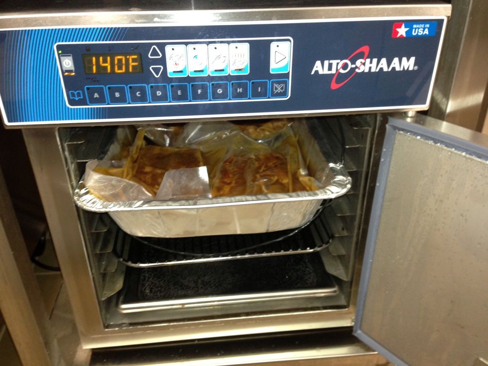 Place into the oven at 140F (60C) for 72 hours.