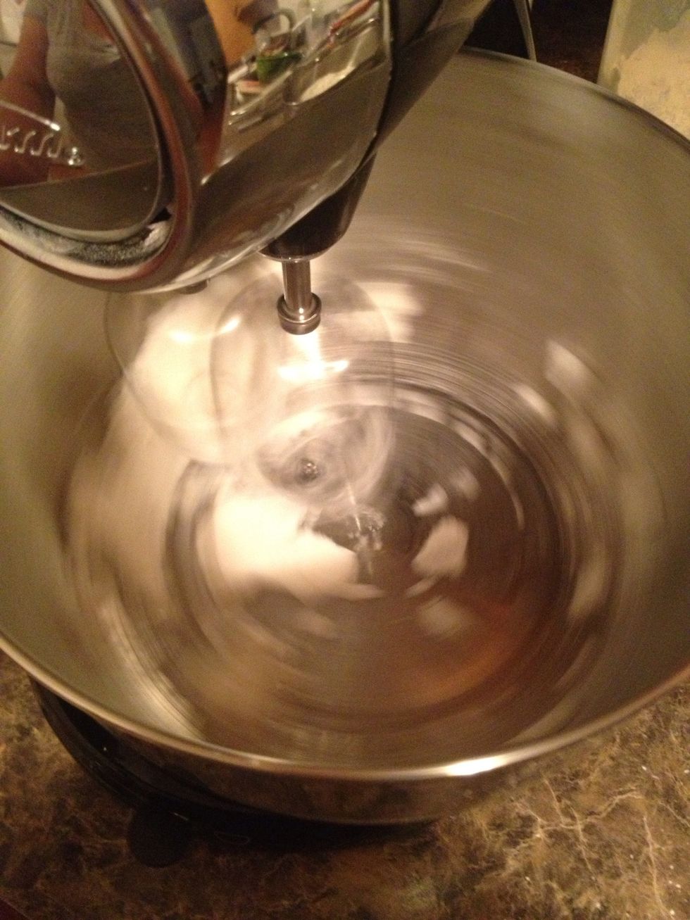 Place into your mixing bowl and beat for 30 seconds.