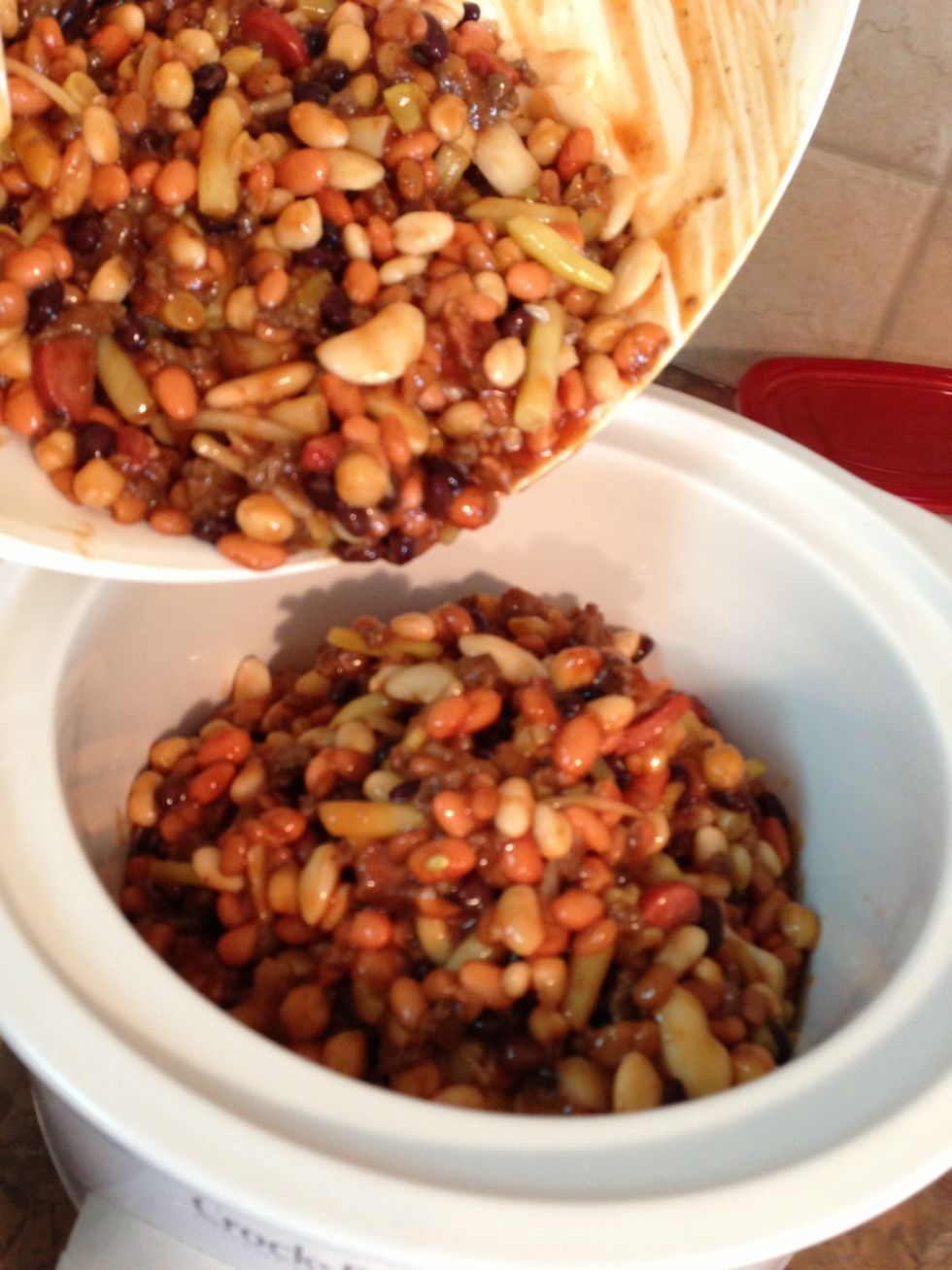 Place into your slow cooker.