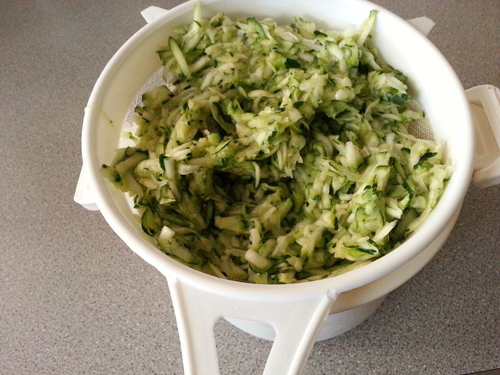 Place it in a colander or sturdy sieve for 15 minutes. Press out as much moisture as you can.