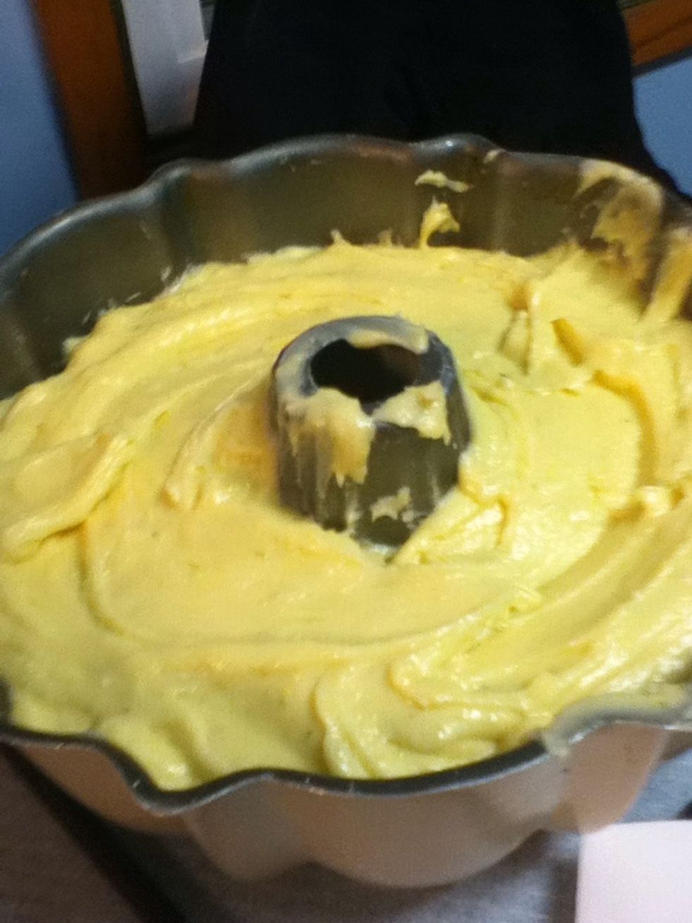 Place it in the bunt pan.